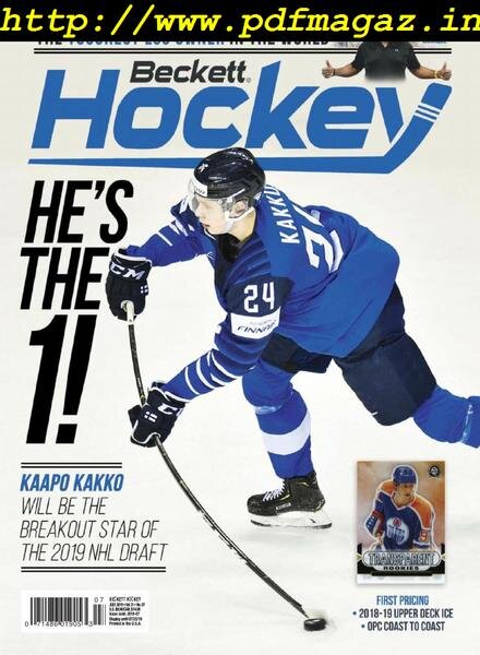 Beckett Hockey – August 2019 Cover