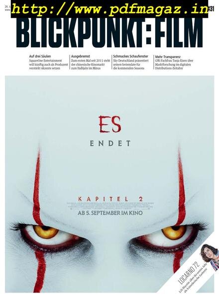 Blickpunkt Film – 29 Juli 2019 Cover