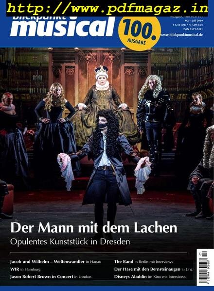 Blickpunkt Musical – Mai-Juli 2019 Cover