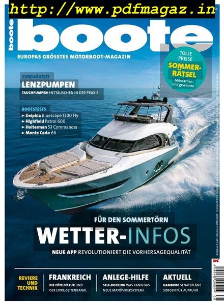 Boote – August 2019 Cover