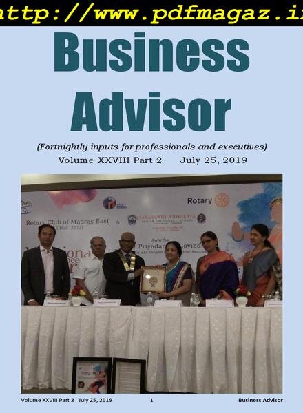 Business Advisor – July 22, 2019 Cover
