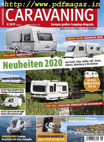 Caravaning – August 2019 Cover