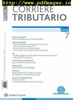 Corriere Tributario – Luglio 2019