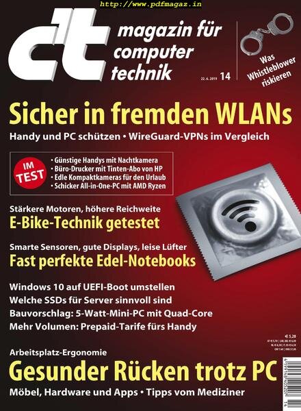 c’t Magazin – 22 Juni 2019 Cover