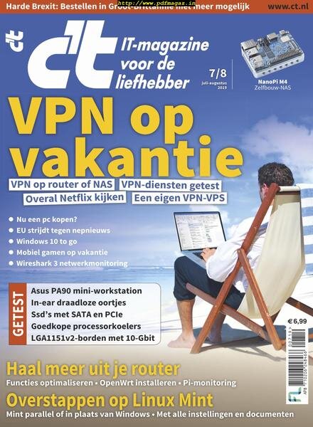 c’t Magazine Netherlands – augustus 2019 Cover