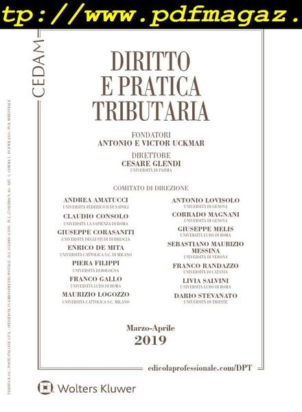 Diritto e Pratica Tributaria – Marzo-Aprile 2019 Cover