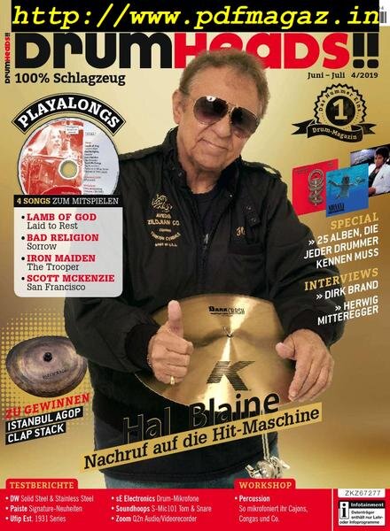 DrumHeads – Juni-Juli 2019 Cover