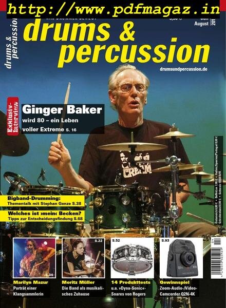 Drums & Percussion – Juli-August 2019 Cover