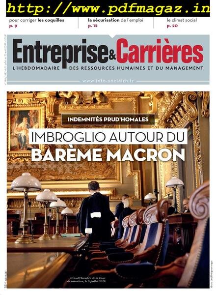 Entreprise & Carrieres – 15 juillet 2019 Cover