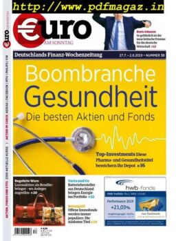 Euro am Sonntag – 27 Juli 2019