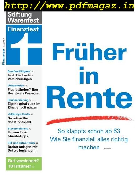 Finanztest – Juli 2019 Cover