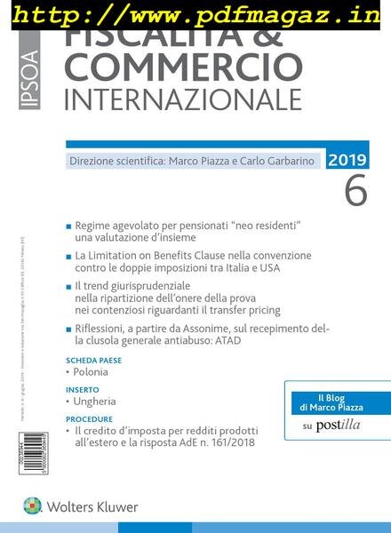 Fiscalita & Commercio Internazionale – Giugno 2019 Cover
