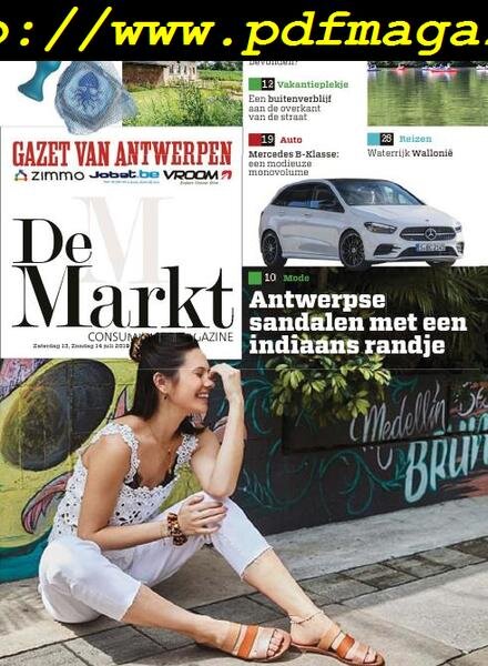 Gazet van Antwerpen De Markt – 13 juli 2019 Cover