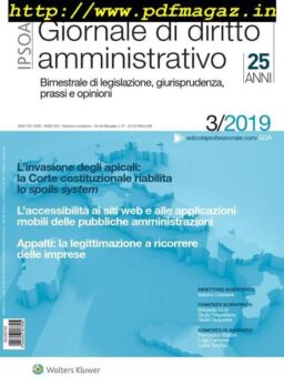 Giornale di diritto amministrativo – Marzo 2019