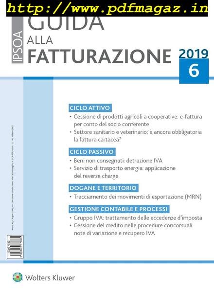 Guida alla Fatturazione – Giugno 2019 Cover