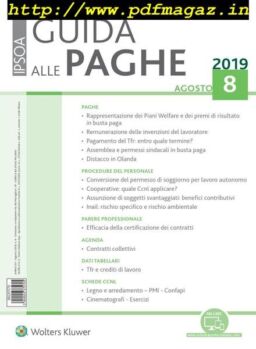 Guida alle paghe – Agosto 2019