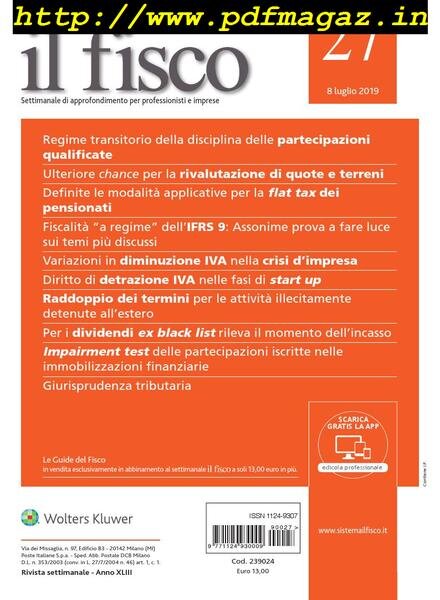 il fisco N27 – 8 Luglio 2019 Cover