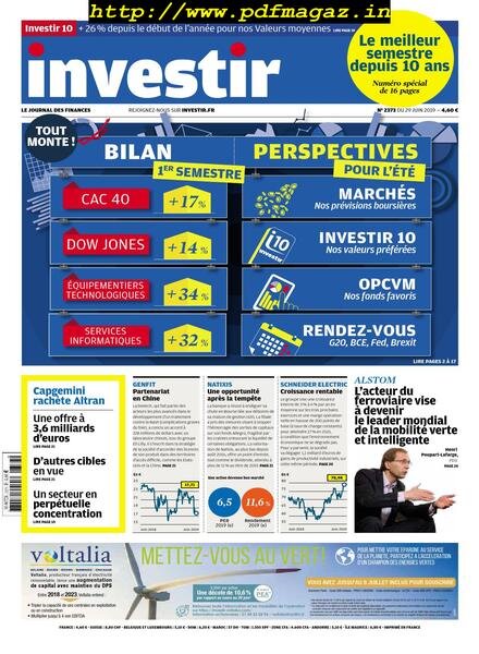 Investir – 29 Juin 2019 Cover