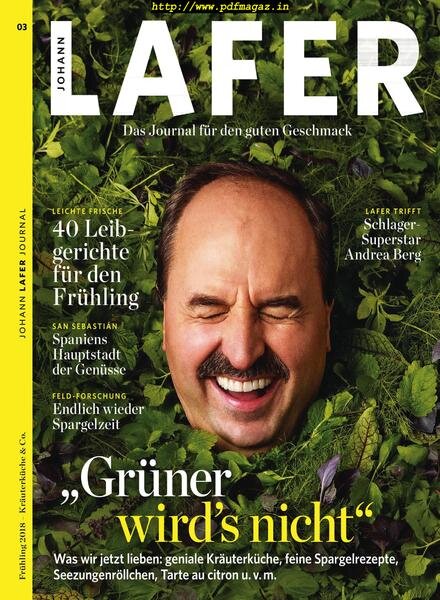 Johann Lafer Journal – April 2018 Cover
