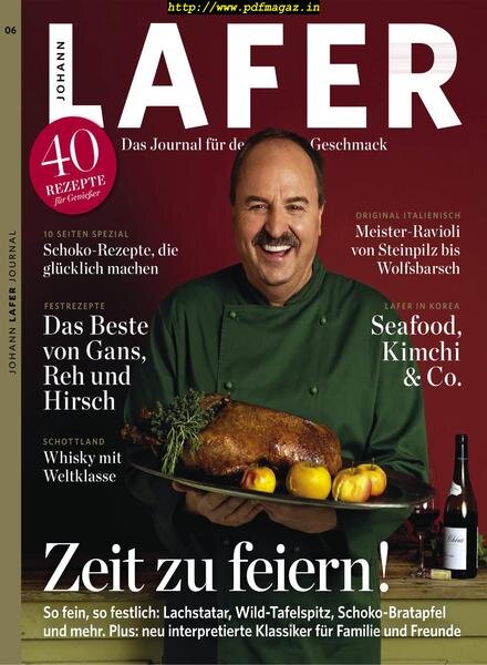 Johann Lafer Journal – Dezember 2018 Cover