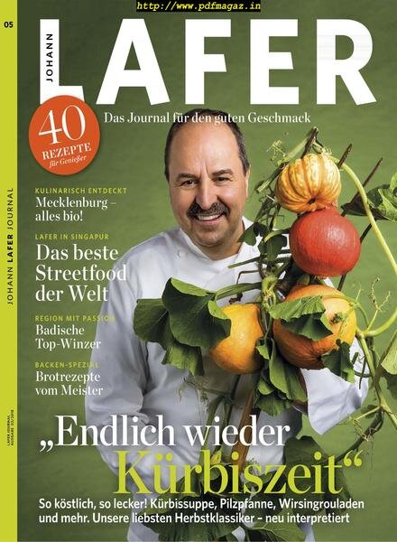 Johann Lafer Journal – Oktober 2018 Cover