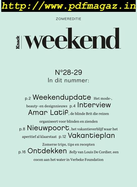 Knack Weekend – 10 Juli 2019 Cover