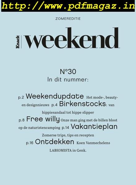 Knack Weekend – 24 Juli 2019 Cover