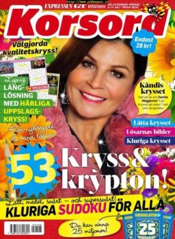 Korsord – 08 juli 2019