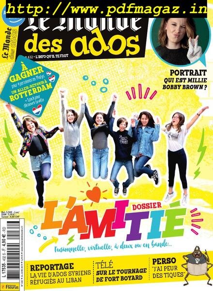 Le Monde des Ados – 26 juin 2019 Cover