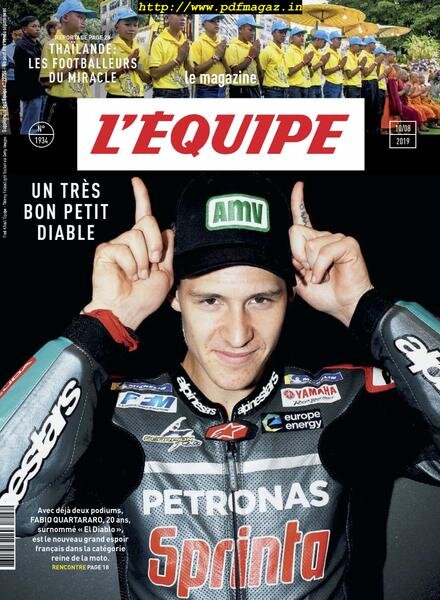 L’Equipe Magazine – 10 Aout 2019 Cover