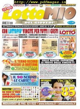 Lottomio del Giovedi – 18 Luglio 2019