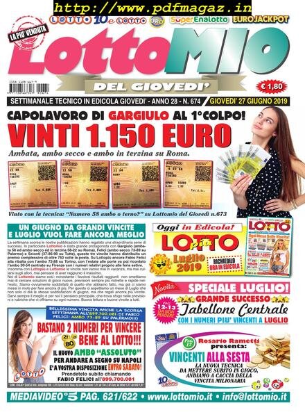 Lottomio del Giovedi – 27 Giugno 2019 Cover