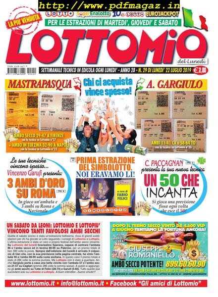 Lottomio del Lunedi – 22 Luglio 2019 Cover