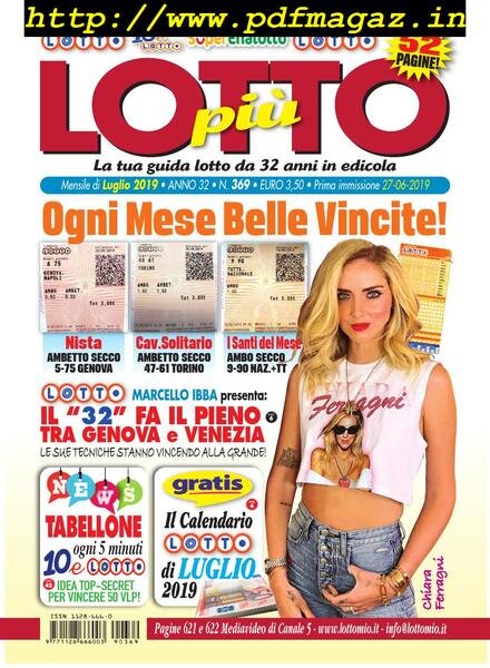 Lottopiu – Luglio 2019 Cover