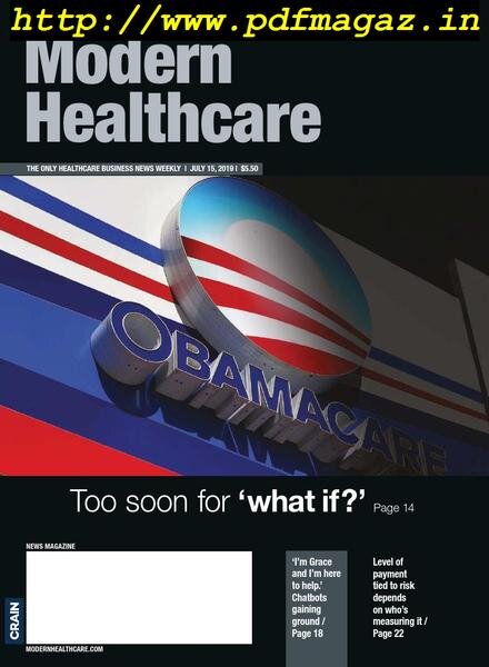 Modern Healthcare – July 15, 2019 Cover
