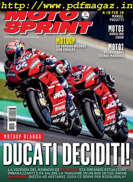 Moto Sprint – 2 Luglio 2019 Cover