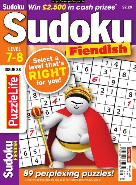 PuzzleLife Sudoku Fiendish – 01 June 2019 Cover