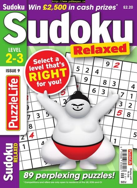 PuzzleLife Sudoku Relaxed – June 2019 Cover