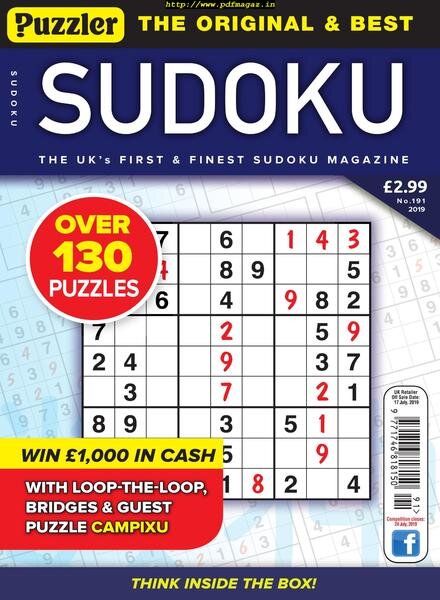 Puzzler Sudoku – June 2019 Cover