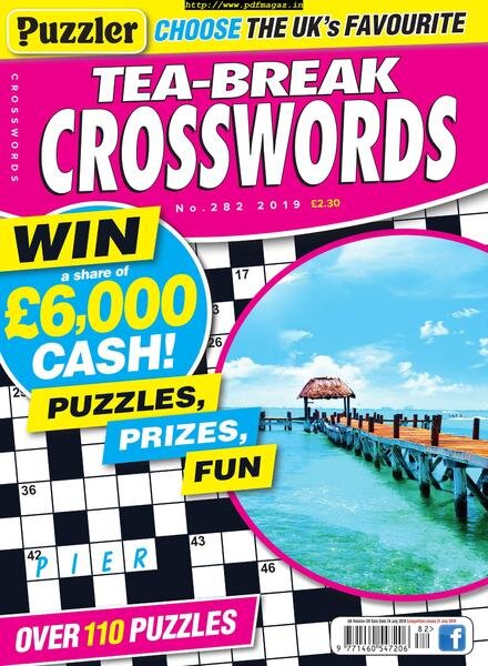 Puzzler Tea-Break Crosswords – June 2019 Cover