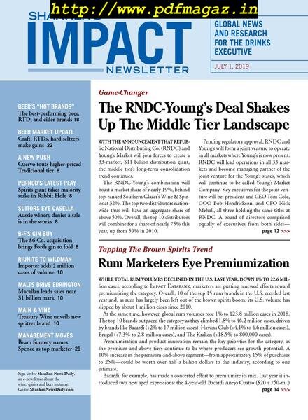 Shanken’s Impact Newsletter – July 2019 Cover