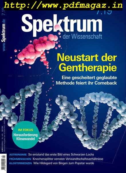 Spektrum der Wissenschaft – Juli 2019 Cover