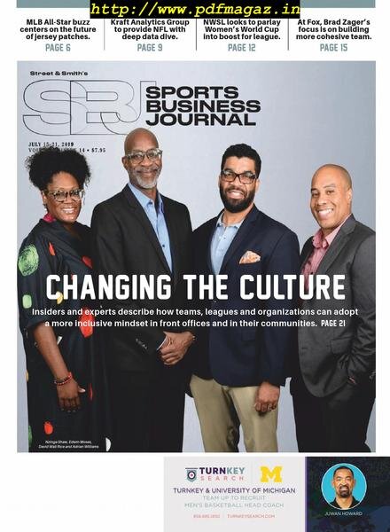 SportsBusiness Journal – 15 July 2019 Cover