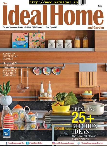 The Ideal Home and Garden India – July 2019 Cover