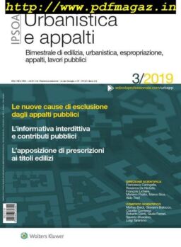 Urbanistica e appalti – Marzo 2019