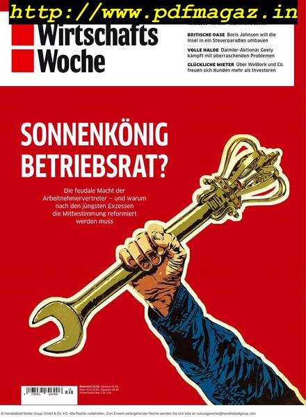 Wirtschaftswoche – 20 Juli 2019 Cover