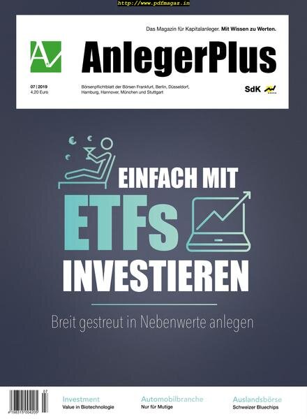 AnlegerPlus – August 2019 Cover