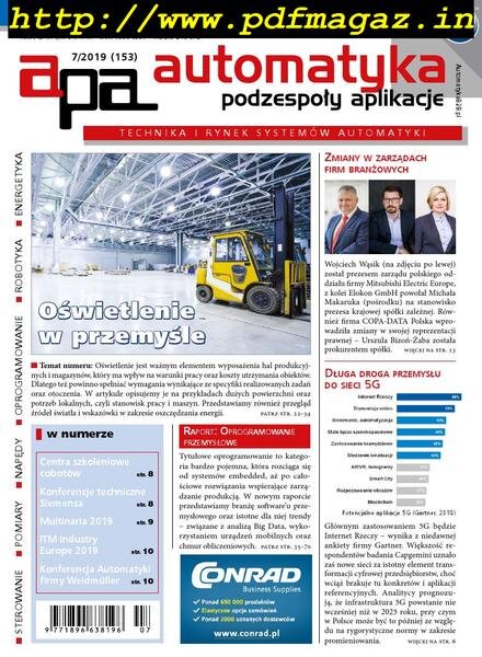 Automatyka Podzespoly Aplikacje – Lipiec 2019 Cover