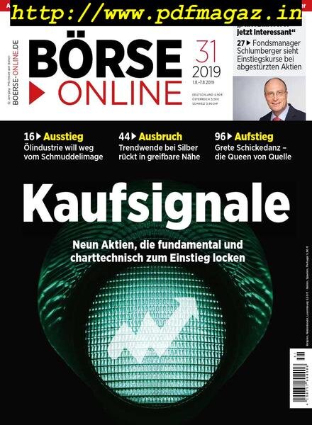 BOrse Online – 01 August 2019 Cover