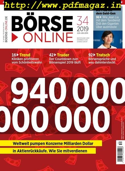 BOrse Online – 22 August 2019 Cover